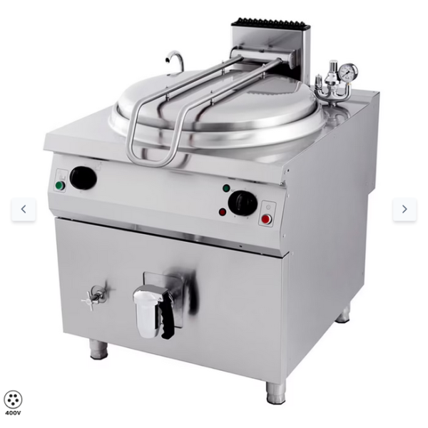  Τηγάνι βρασμού Premium 120L - Ηλεκτρικό - Έμμεσο - 80cm πλάτος - 90cm βάθος